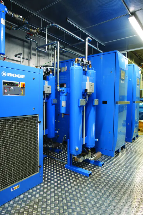 BOGE compressors installed in a compressor room