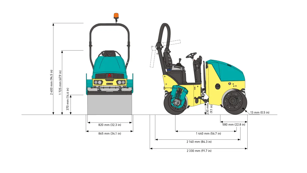 Ammann ARX 12-2 with vibratory roller – view 2