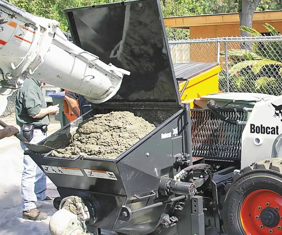 Bobcat Concrete Pump: Flexible Hose Routing