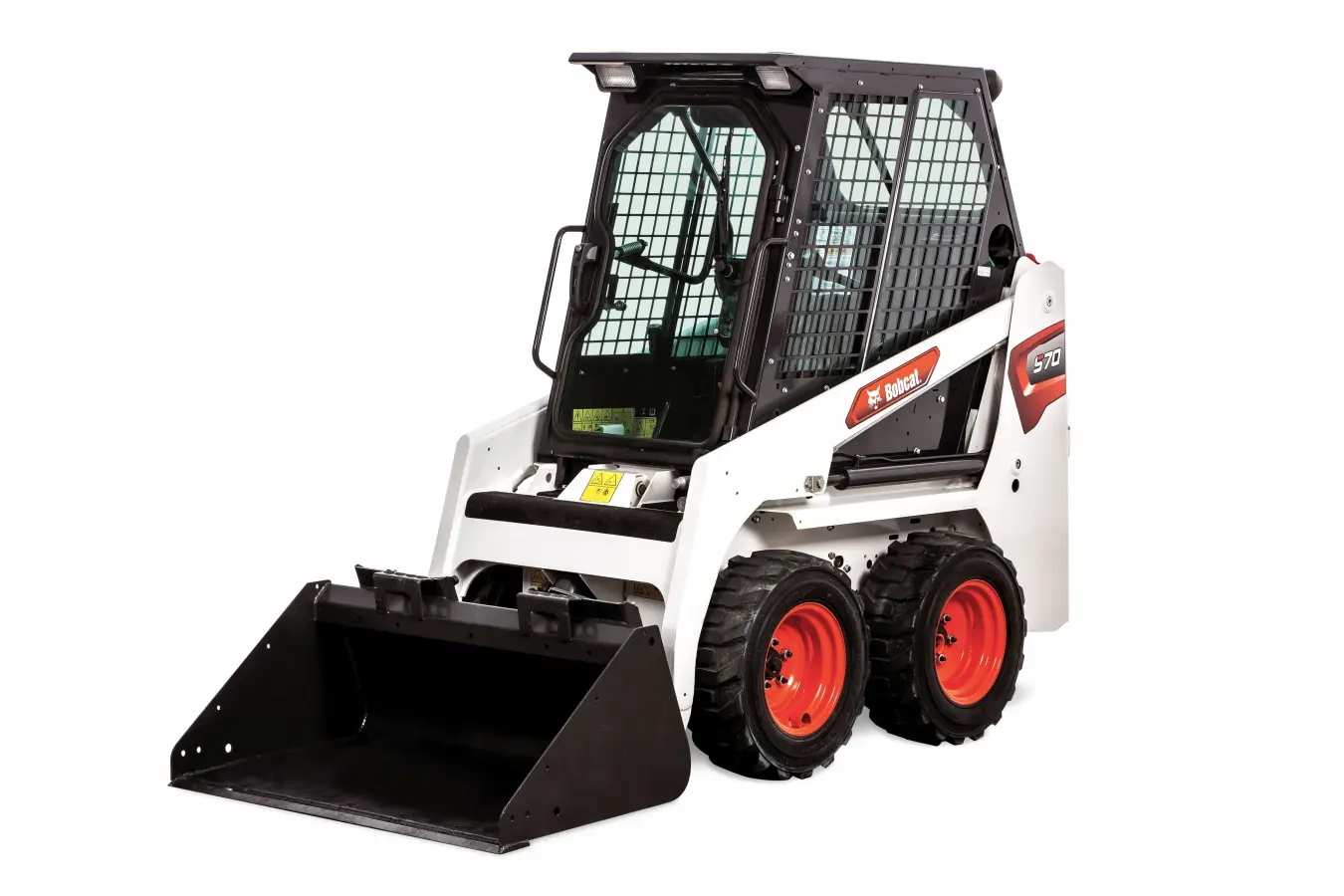 Bobcat S70 with bucket – studio view