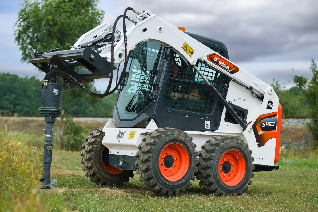 Bobcat S450 with auger