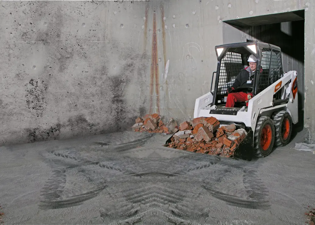 Bobcat S100 with bucket for demolition