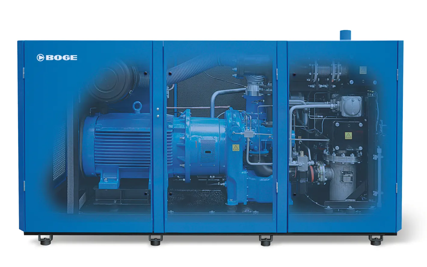 BOGE Screw Compressors - Oil free (SO): Low-Maintenance Cooling Concept