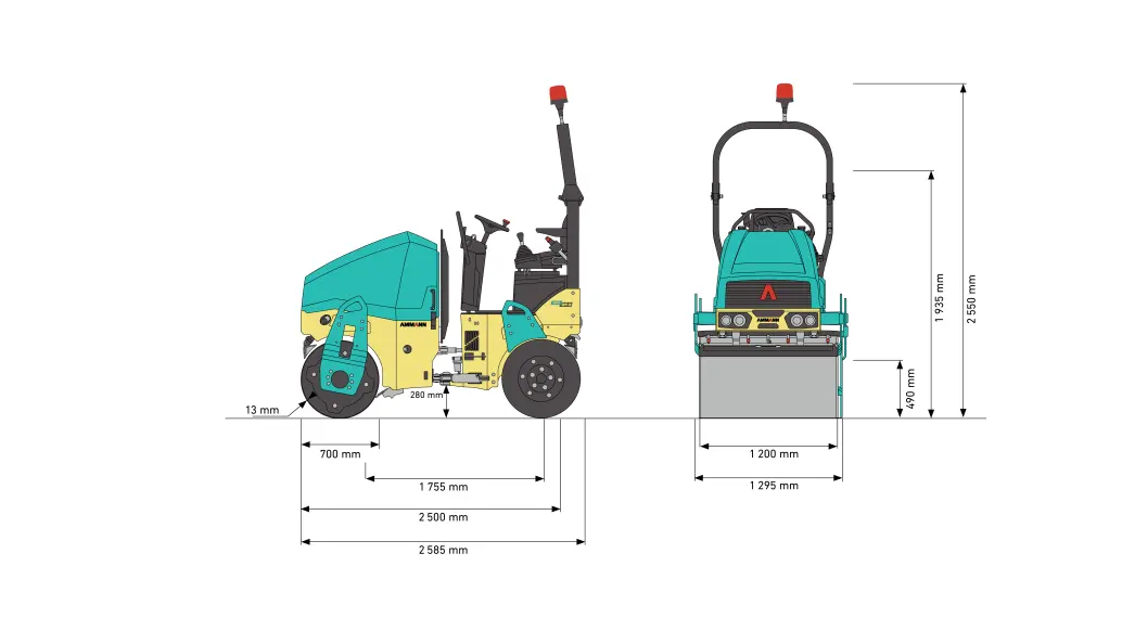 Ammann ARX 26-2C with vibratory roller – view 3