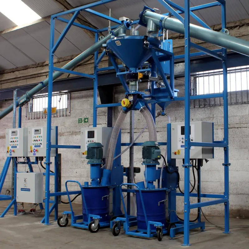 Power Sprays Compact Batching Plant: Automated Conveyors