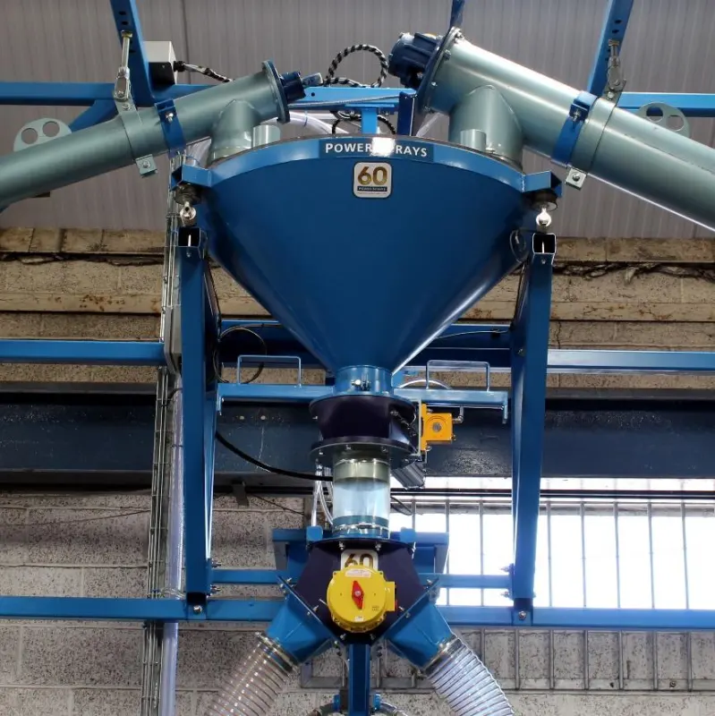 Power Sprays Compact Batching Plant: Dual Mixer Dispensing