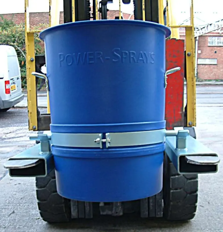 Power Sprays Fork Lift Mounted Bucket Lifter with pallet forks – view 2