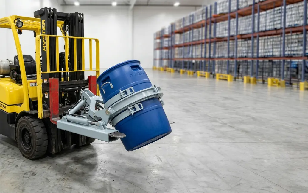 Power Sprays Fork Lift Mounted Bucket Lifter: Locking Safety Arm